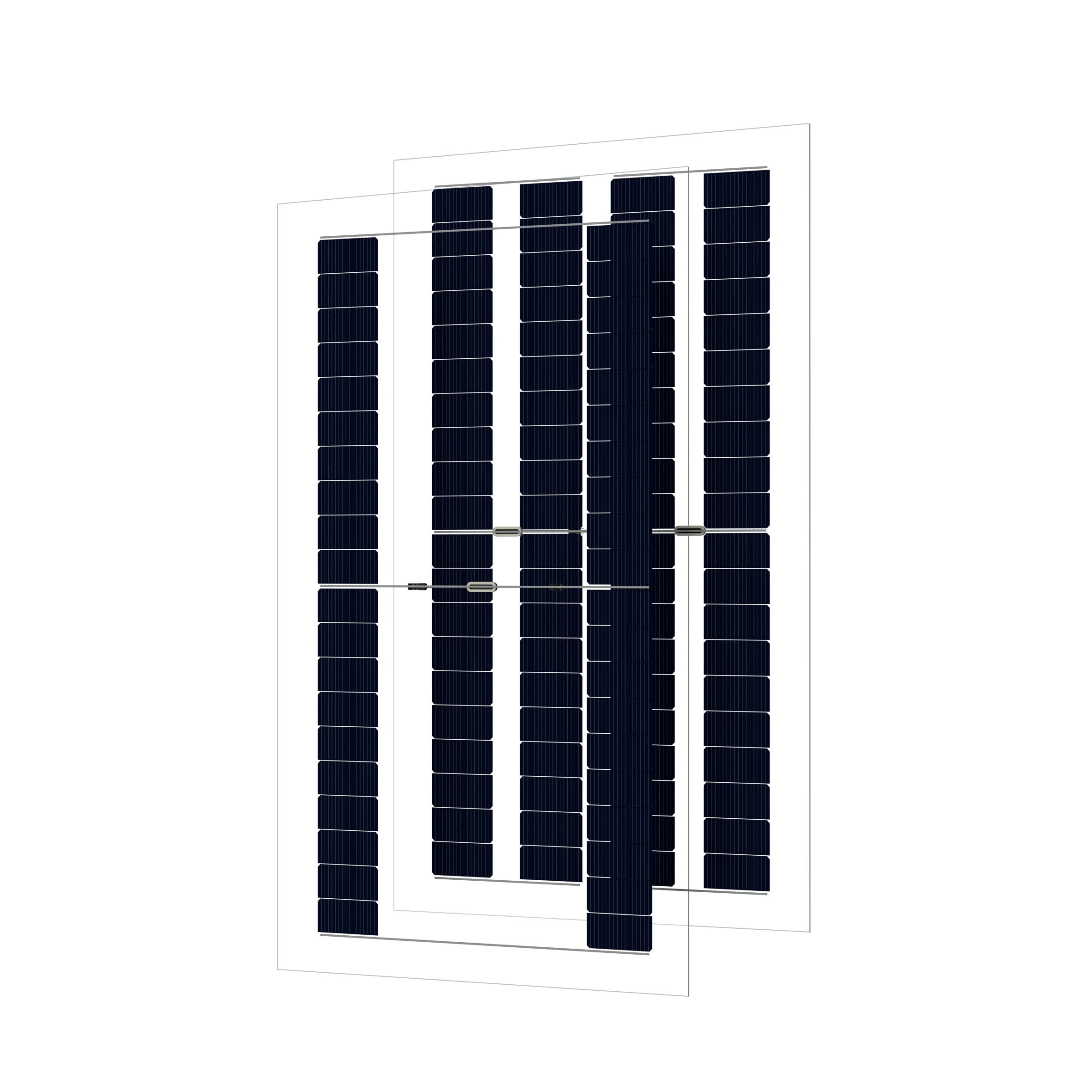 160W 与 320W 农业透光组件透明底组合图