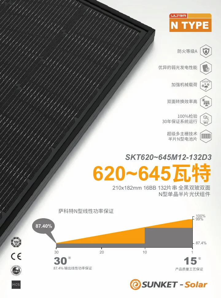 (30-30) SKT620~645M12-132D3（全黑双玻，黑网格背玻2mm，210R） 中文技术规格书封面