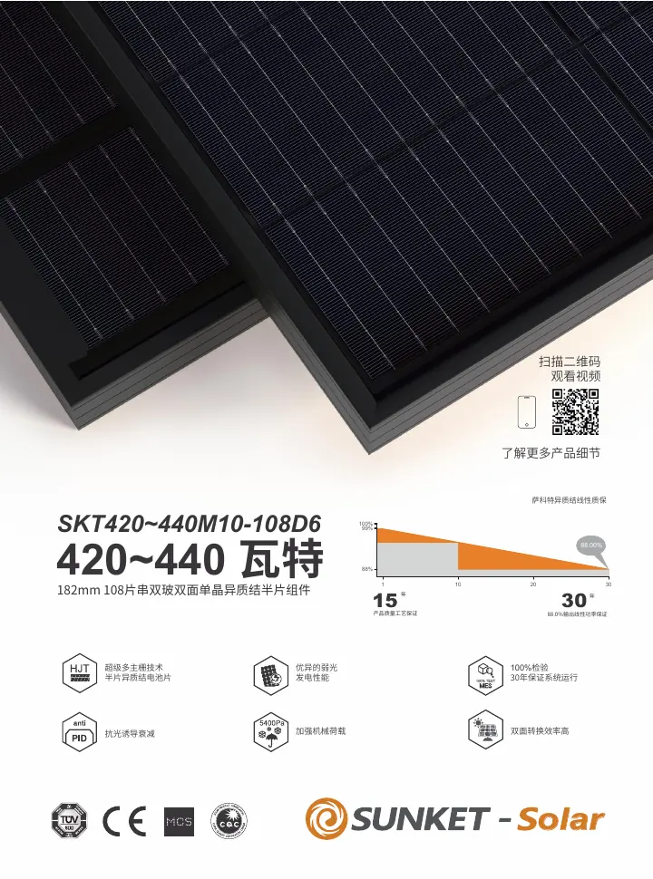 SKT420~440M10-108D6（全黑双玻，黑网格1.6mm） 中文技术规格书封面
