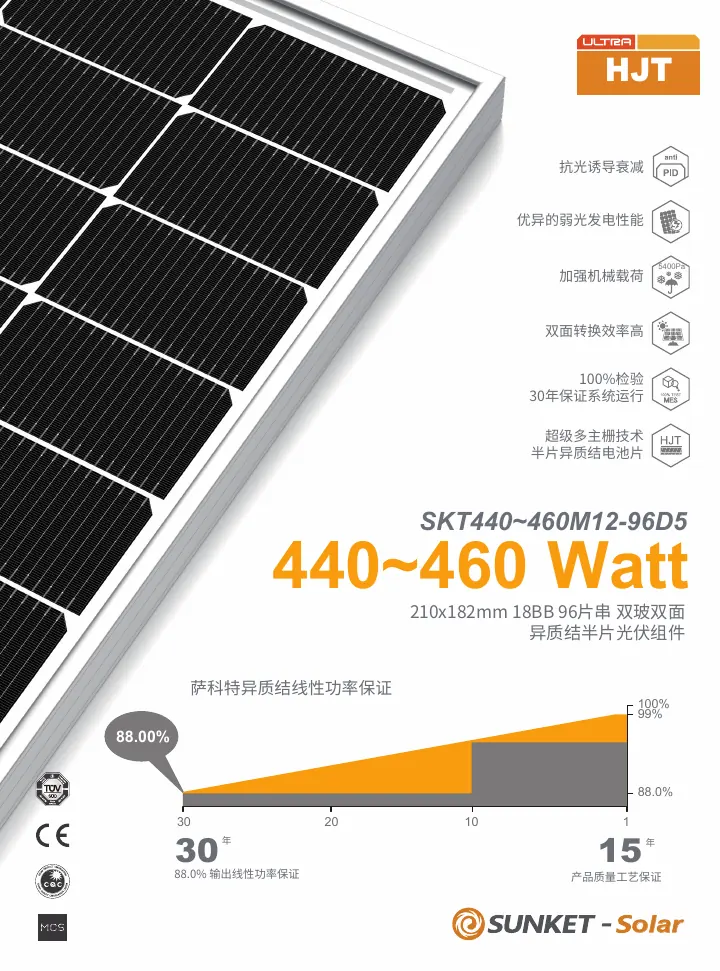 SKT440~460M12-96D5（常规双玻，白网格背玻1.6mm，210R） 中文技术规格书封面