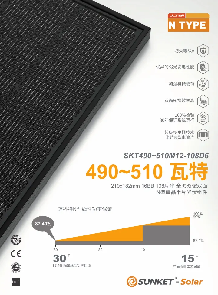 SKT490~510M12-108D6（全黑双玻，黑网格背玻1.6mm，210R） 中文技术规格书封面